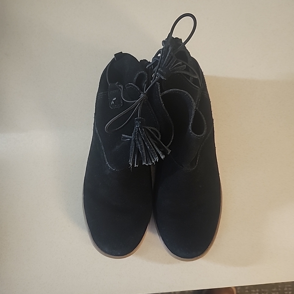 Koolaburra Dark Ankle Boots with Tassel Accent